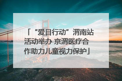 “爱目行动”渭南站活动举办 京渭医疗合作助力儿童视力保护
