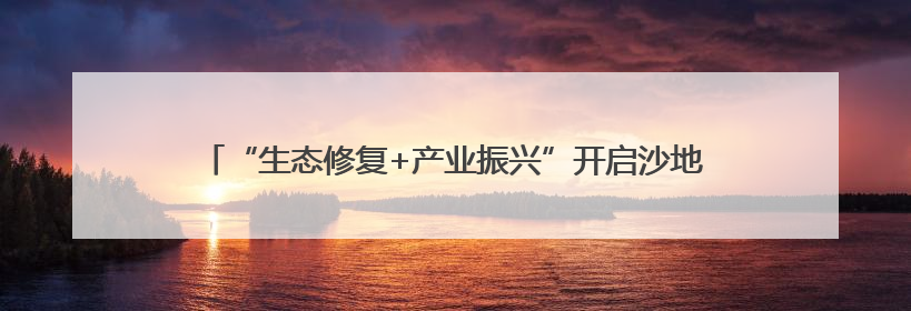 “生态修复+产业振兴”开启沙地治理新模式 生态经济实现双效益