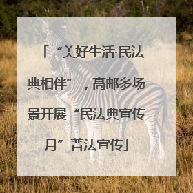 “美好生活·民法典相伴”，高邮多场景开展“民法典宣传月”普法宣传