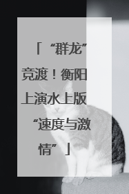 “群龙”竞渡！衡阳上演水上版“速度与激情”