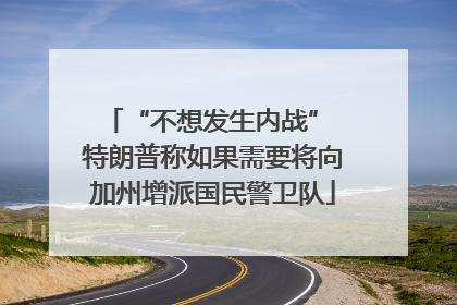 “不想发生内战” 特朗普称如果需要将向加州增派国民警卫队