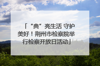 “典”亮生活 守护美好！荆州市检察院举行检察开放日活动