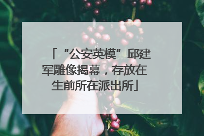 “公安英模”邱建军雕像揭幕，存放在生前所在派出所