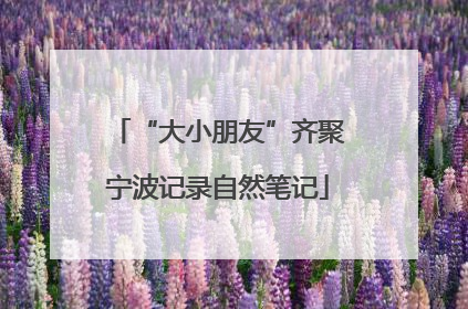 “大小朋友”齐聚宁波记录自然笔记