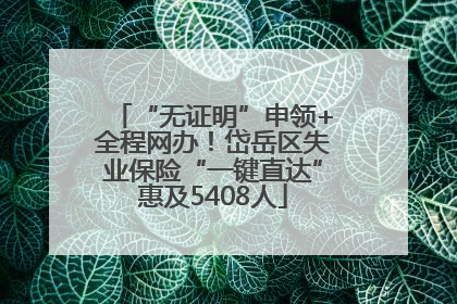 “无证明”申领+全程网办！岱岳区失业保险“一键直达”惠及5408人