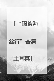“闽茶海丝行”香满土耳其