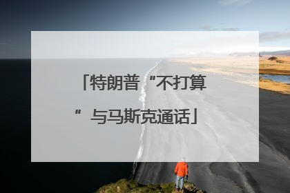 特朗普“不打算”与马斯克通话