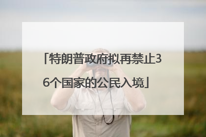 特朗普政府拟再禁止36个国家的公民入境