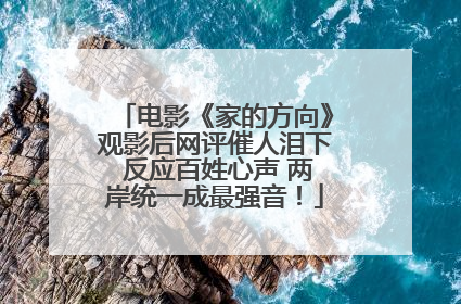 电影《家的方向》观影后网评催人泪下 反应百姓心声 两岸统一成最强音！