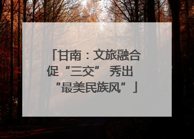 甘南：文旅融合促“三交” 秀出“最美民族风”