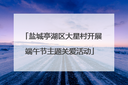 盐城亭湖区大星村开展端午节主题关爱活动