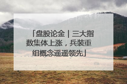 盘股论金｜三大指数集体上涨，兵装重组概念遥遥领先