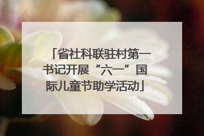 省社科联驻村第一书记开展“六一”国际儿童节助学活动