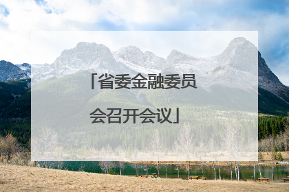 省委金融委员会召开会议