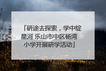 研途去探索，学中绽星河 乐山市中区杨湾小学开展研学活动