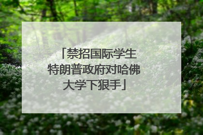 禁招国际学生 特朗普政府对哈佛大学下狠手