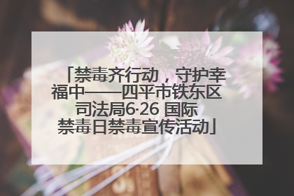 禁毒齐行动，守护幸福中——四平市铁东区司法局6·26 国际禁毒日禁毒宣传活动