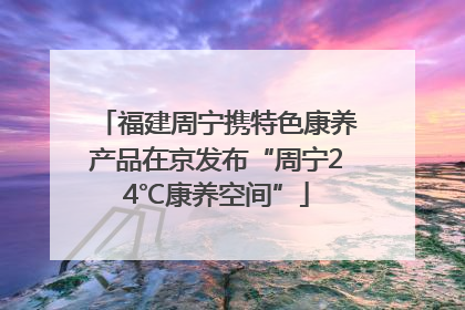 福建周宁携特色康养产品在京发布“周宁24℃康养空间”