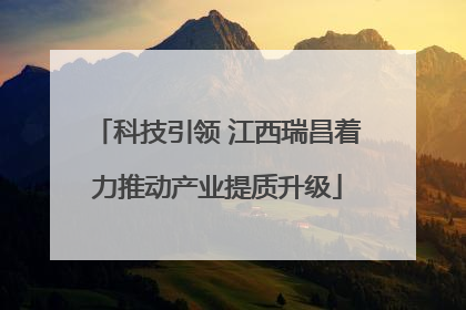 科技引领 江西瑞昌着力推动产业提质升级