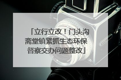 立行立改！门头沟斋堂镇紧抓生态环保督察交办问题整改