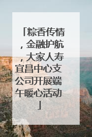 粽香传情，金融护航，大家人寿宜昌中心支公司开展端午暖心活动