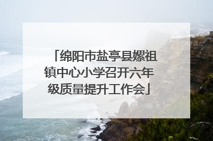 绵阳市盐亭县嫘祖镇中心小学召开六年级质量提升工作会
