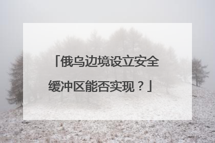 俄乌边境设立安全缓冲区能否实现？