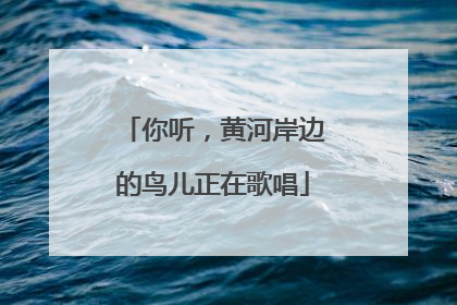 你听，黄河岸边的鸟儿正在歌唱