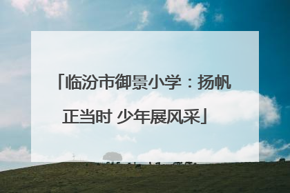 临汾市御景小学：扬帆正当时 少年展风采