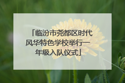 临汾市尧都区时代风华特色学校举行一年级入队仪式
