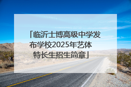 临沂士博高级中学发布学校2025年艺体特长生招生简章