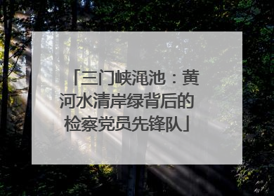三门峡渑池：黄河水清岸绿背后的检察党员先锋队