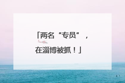 两名“专员”，在淄博被抓！