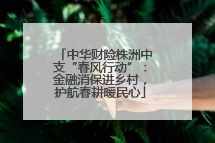 中华财险株洲中支“春风行动”：金融消保进乡村，护航春耕暖民心