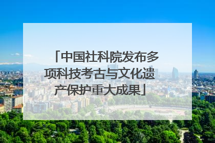 中国社科院发布多项科技考古与文化遗产保护重大成果