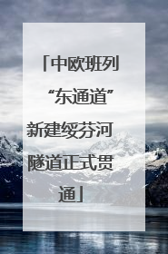 中欧班列“东通道”新建绥芬河隧道正式贯通