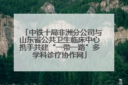 中铁十局非洲分公司与山东省公共卫生临床中心携手共建“一带一路”多学科诊疗协作网