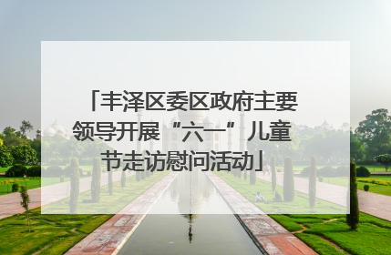 丰泽区委区政府主要领导开展“六一”儿童节走访慰问活动