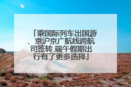 乘国际列车出国游、京沪京广航线跨航司签转 端午假期出行有了更多选择