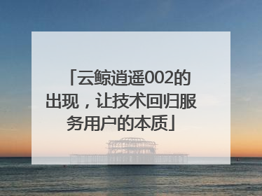 云鲸逍遥002的出现，让技术回归服务用户的本质
