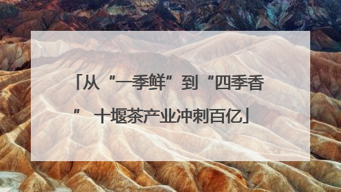 从“一季鲜”到“四季香” 十堰茶产业冲刺百亿