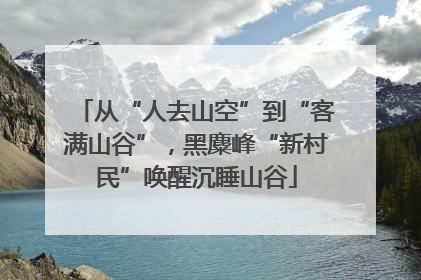 从“人去山空”到“客满山谷”，黑麋峰“新村民”唤醒沉睡山谷
