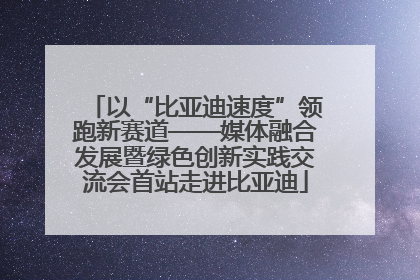 以“比亚迪速度”领跑新赛道——媒体融合发展暨绿色创新实践交流会首站走进比亚迪