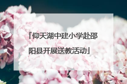 仰天湖中建小学赴邵阳县开展送教活动