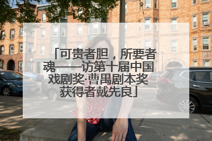 可贵者胆，所要者魂——访第十届中国戏剧奖·曹禺剧本奖获得者戴先良