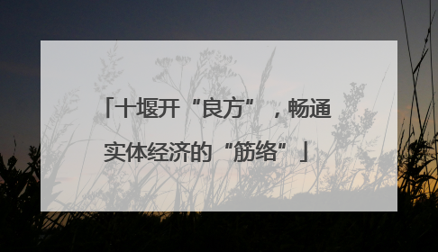 十堰开“良方”，畅通实体经济的“筋络”