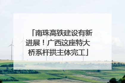 南珠高铁建设有新进展！广西这座特大桥系杆拱主体完工