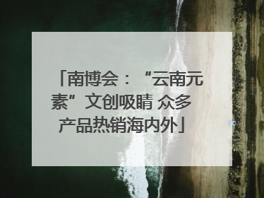 南博会：“云南元素”文创吸睛 众多产品热销海内外