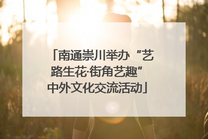 南通崇川举办“艺路生花·街角艺趣”中外文化交流活动