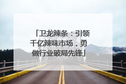 卫龙辣条：引领千亿辣味市场，勇做行业破局先锋